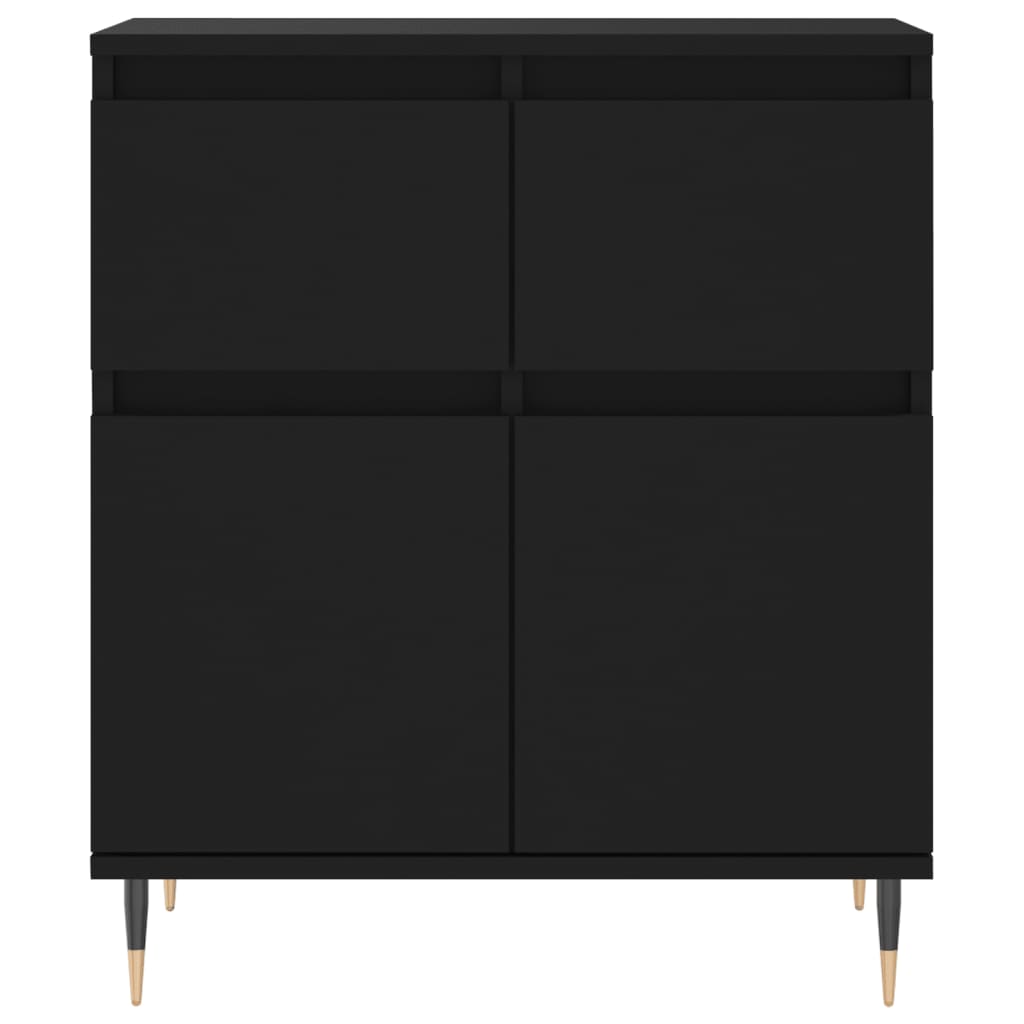 Komoda crna 60 x 35 x 70 cm od konstruiranog drva