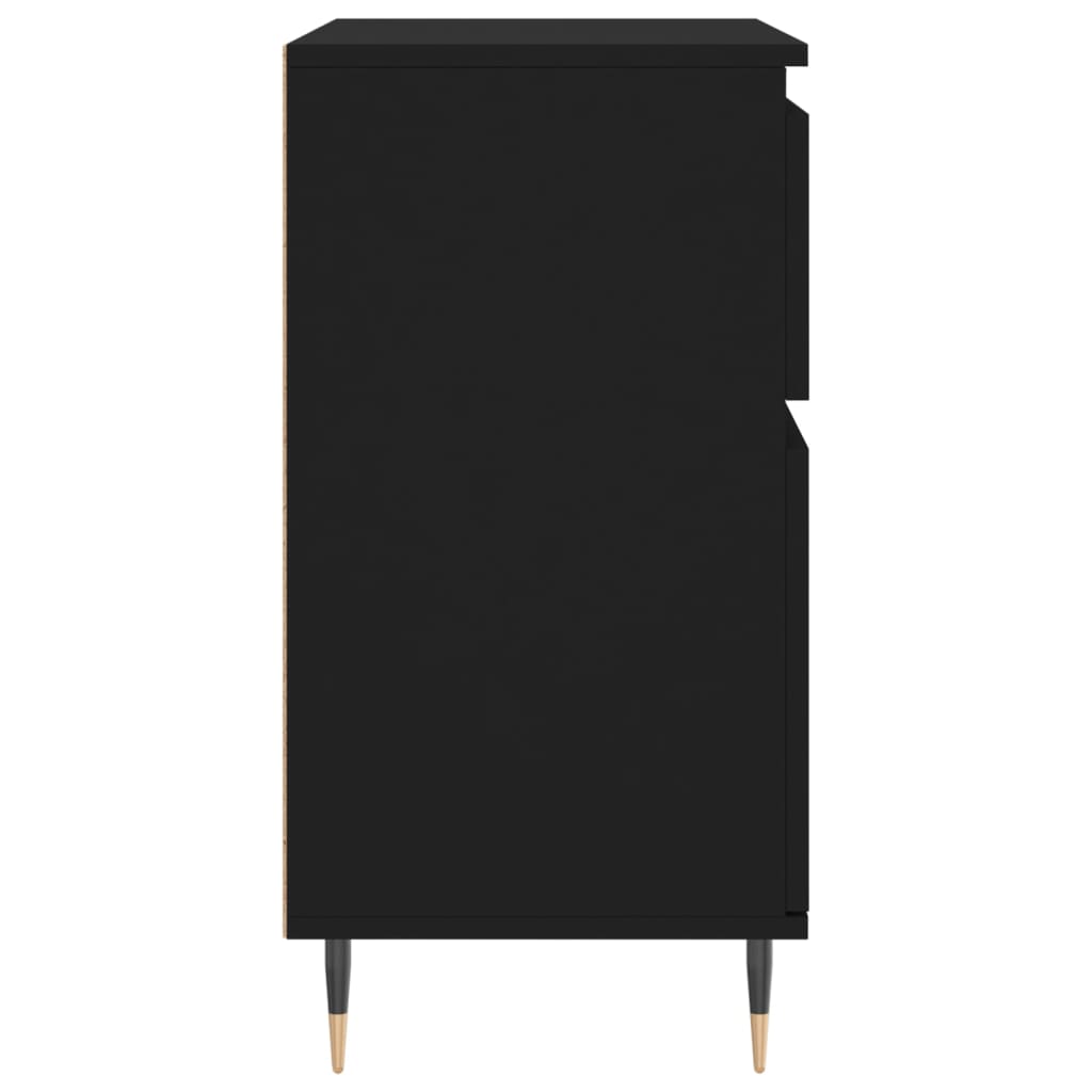 Komoda crna 60 x 35 x 70 cm od konstruiranog drva