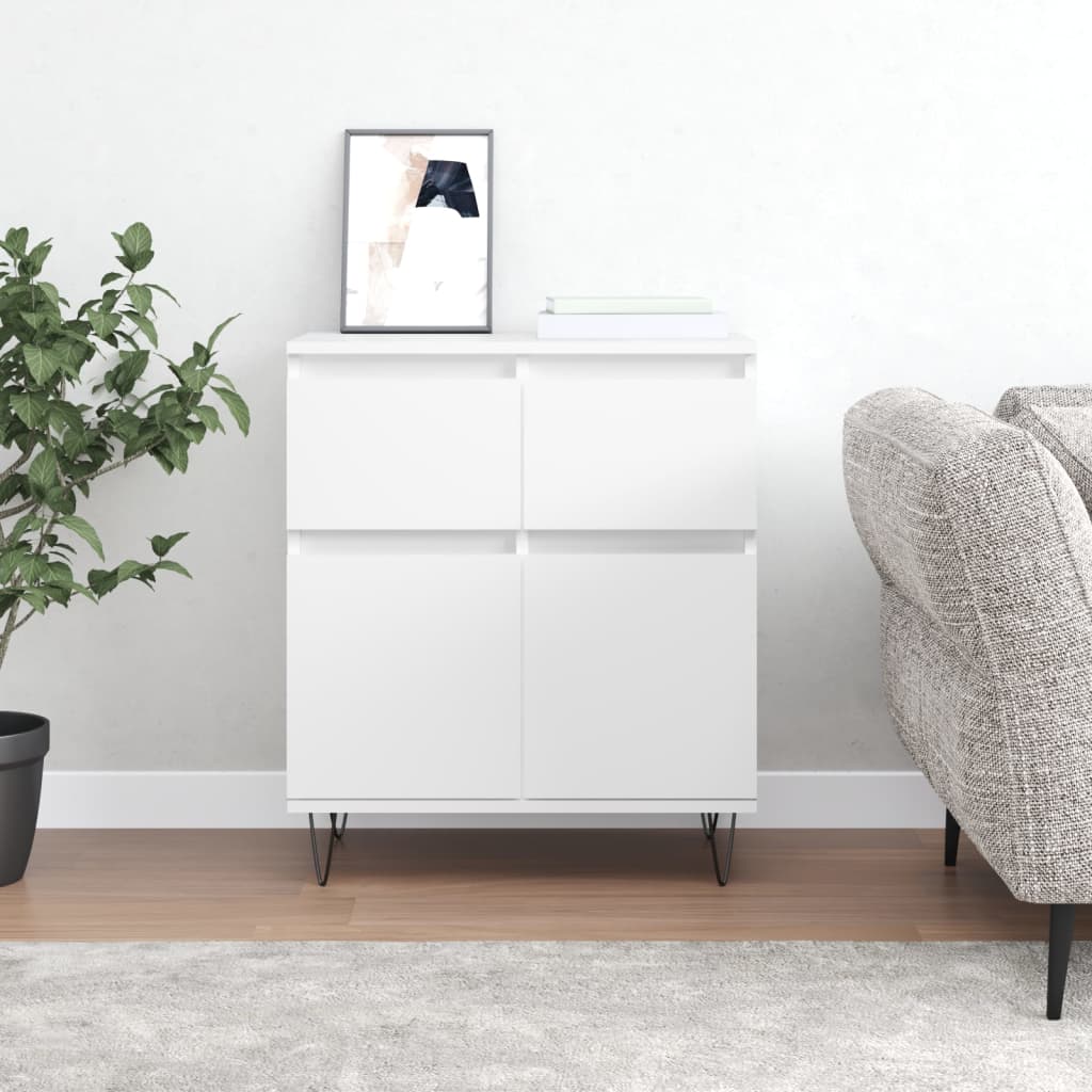 vidaXL skænk 60x35x70 cm konstrueret træ hvid