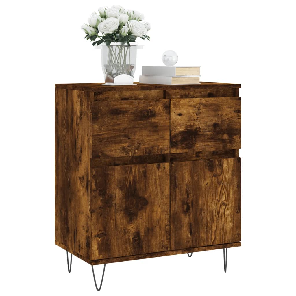 vidaXL Sideboard Smoked Oak 60x35x70 cm Engineered Wood