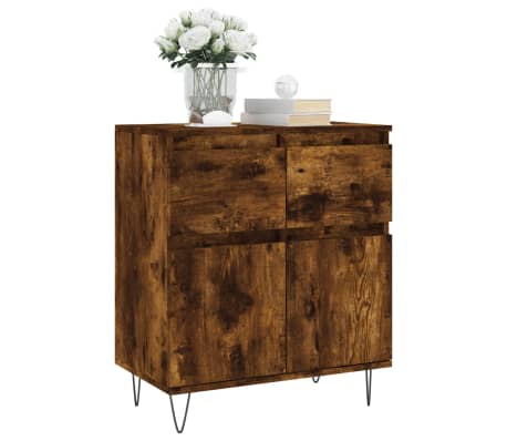 vidaXL Sideboard Smoked Oak 60x35x70 cm Engineered Wood