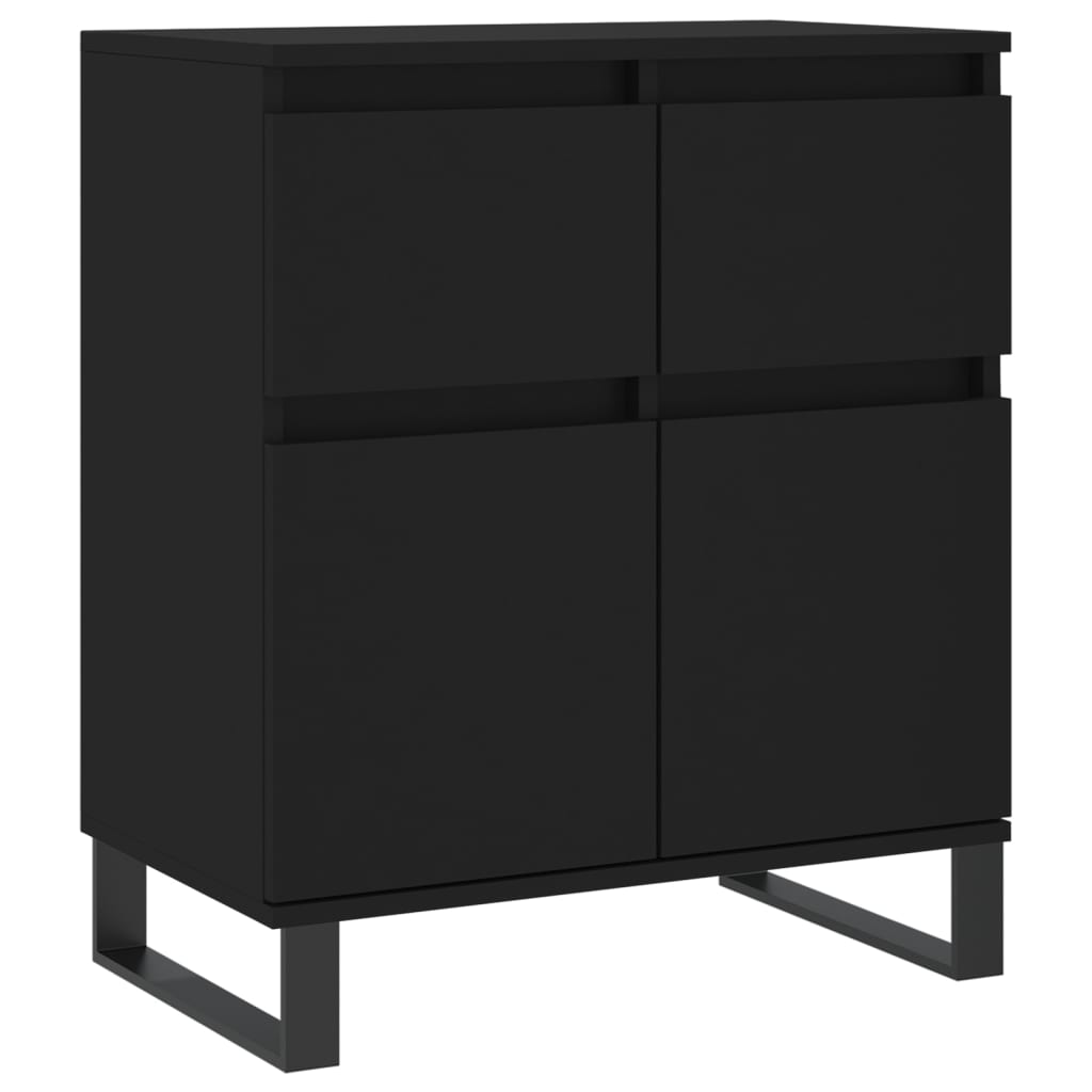 vidaXL Dressoir 60x35x70 cm bewerkt hout zwart