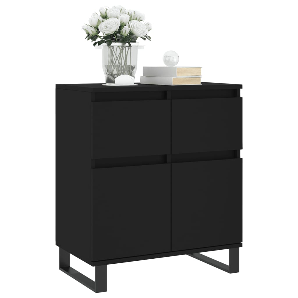 vidaXL Buffet Noir 60x35x70 cm Bois d'ingénierie