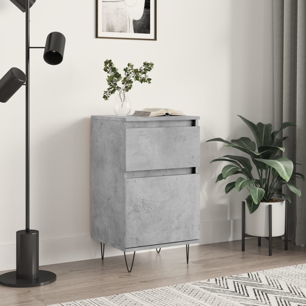 vidaXL skænk 40x35x70 cm konstrueret træ betongrå