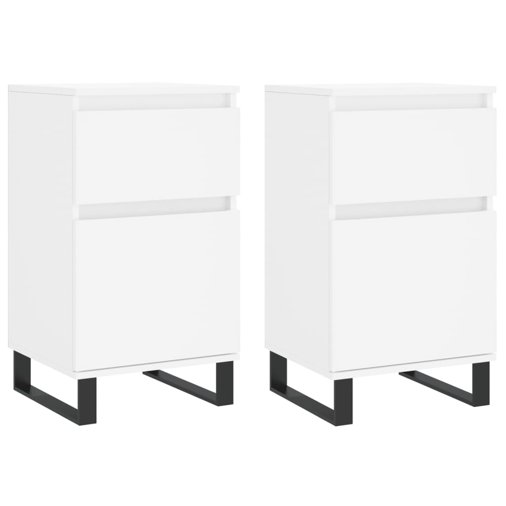 Thumbnail - vidaXL Sideboards 2 Stk. Weiß 40x35x70 cm Holzwerkstoff