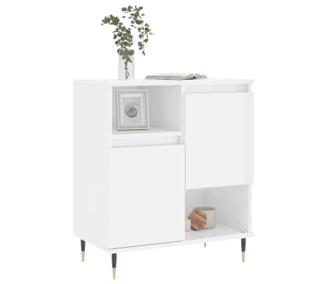 vidaXL Servantă, alb extralucios, 60x35x70 cm, lemn prelucrat