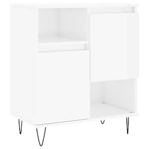 Příborník bílý s vysokým leskem 60x35x70 cm kompozitní dřevo - obrázek 2