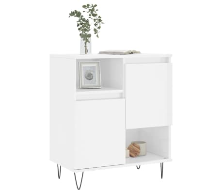 vidaXL Sideboard Hochglanz-Wei&szlig; 60x35x70 cm Holzwerkstoff