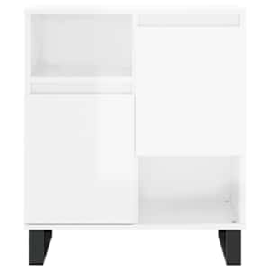 Příborník bílý s vysokým leskem 60x35x70 cm kompozitní dřevo - obrázek 5