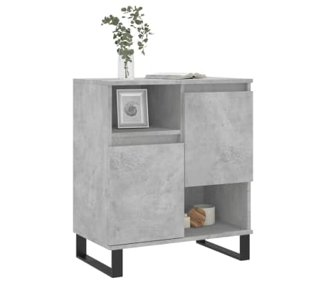 vidaXL Sideboard Concrete grey Engineered wood, iron Medium Sideboard