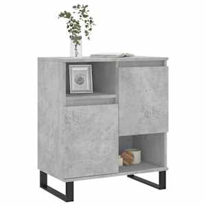 vidaXL Sideboard Concrete grey Engineered wood, iron Medium Sideboard