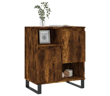 vidaXL Sideboard Smoked Oak 60x35x70 cm Engineered Wood