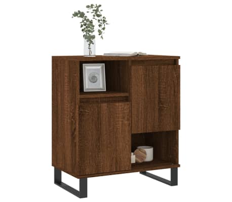 vidaXL Dressoir 60x35x70 cm bewerkt hout bruin eikenkleur