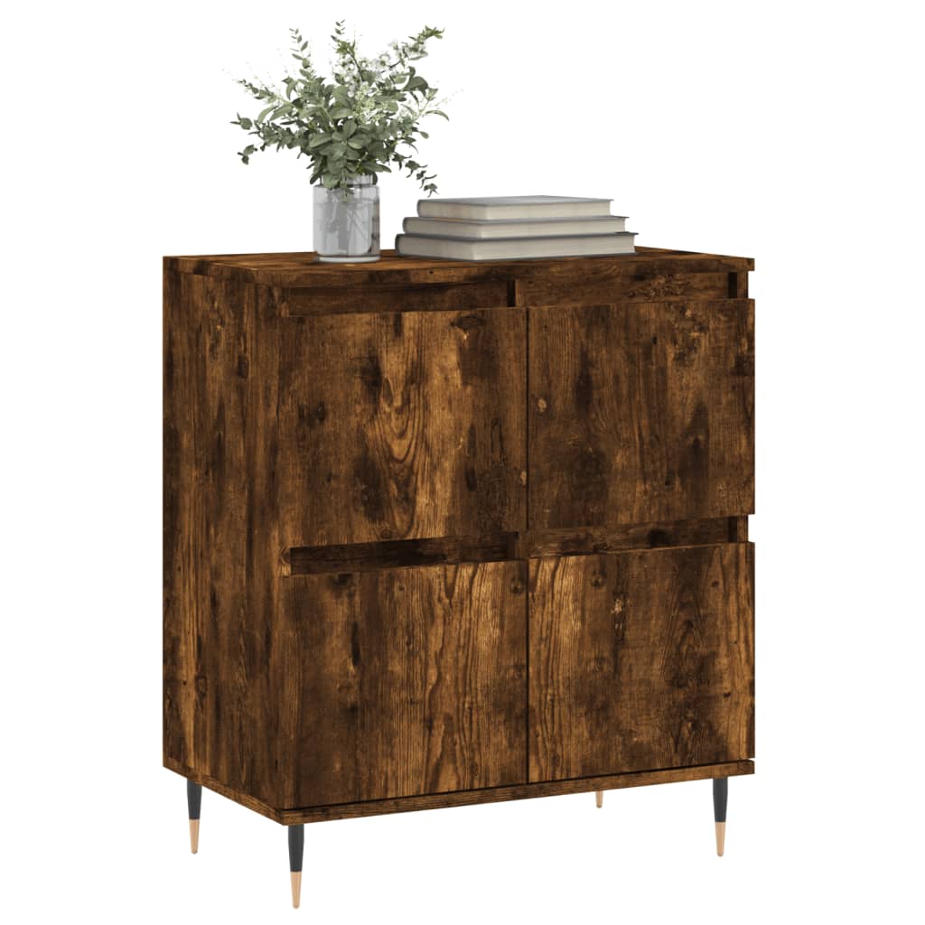 vidaXL Dressoir 60x35x70 cm bewerkt hout gerookt eikenkleurig afbeelding