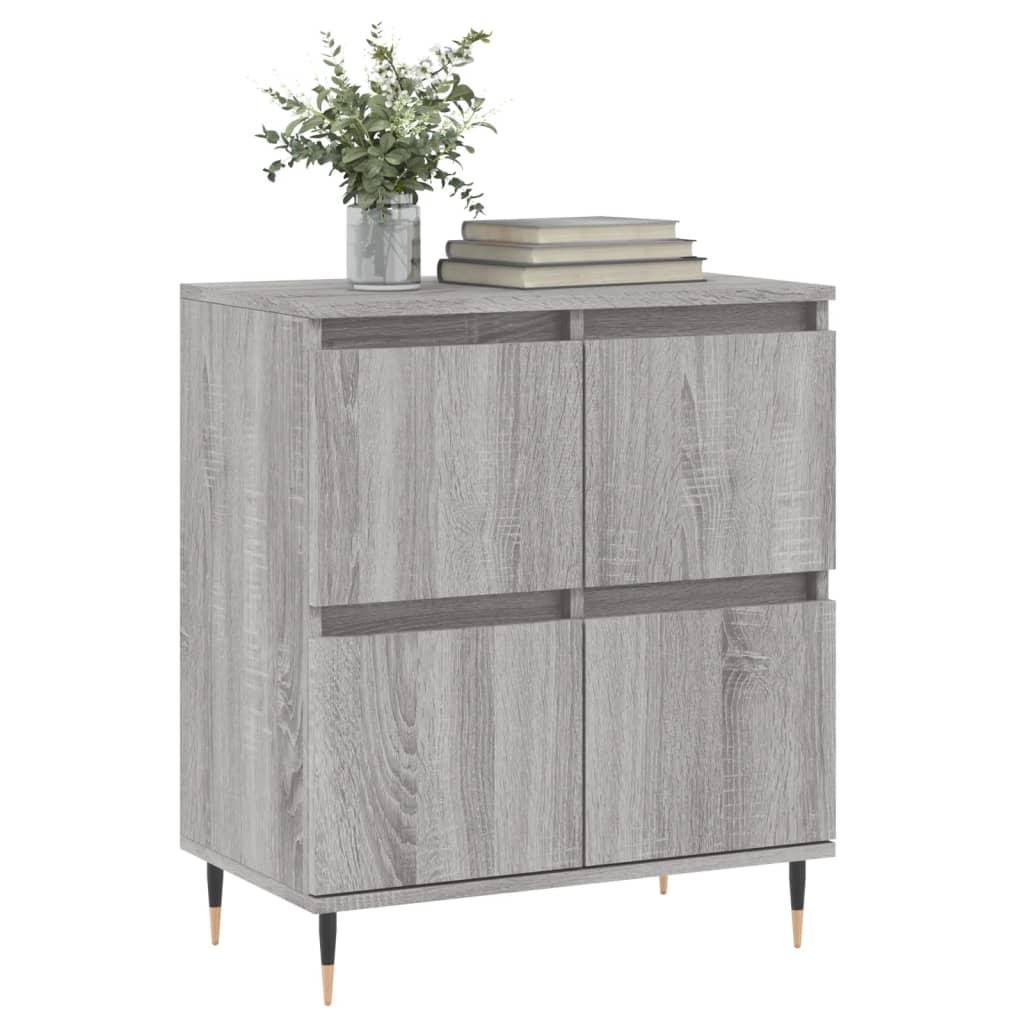 vidaXL Dressoir 60x35x70 cm bewerkt hout grijs sonoma eikenkleurig afbeelding