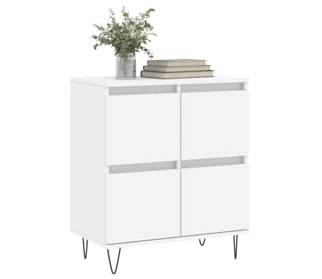 vidaXL Sideboard White Engineered wood, Iron Medium Sideboard