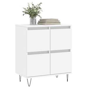 vidaXL Sideboard White Engineered wood, Iron Medium Sideboard