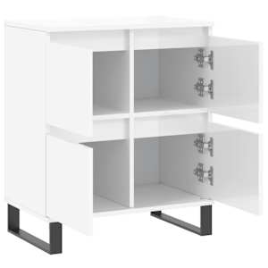 Příborník bílý s vysokým leskem 60x35x70 cm kompozitní dřevo - obrázek 6