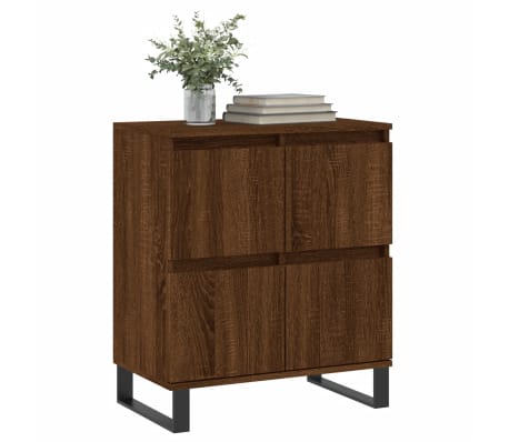 vidaXL Dressoir 60x35x70 cm bewerkt hout bruin eikenkleur