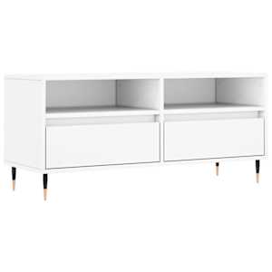 TV skříňka bílá 100 x 34,5 x 44,5 cm kompozitní dřevo - obrázek 2