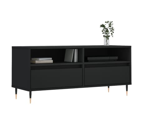 vidaXL TV skř&iacute;ňka čern&aacute; 100 x 34,5 x 44,5 cm kompozitn&iacute; dřevo