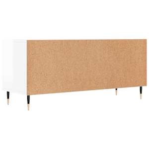 TV skříňka bílá vysoký lesk 100x34,5x44,5 cm kompozitní dřevo - obrázek 8