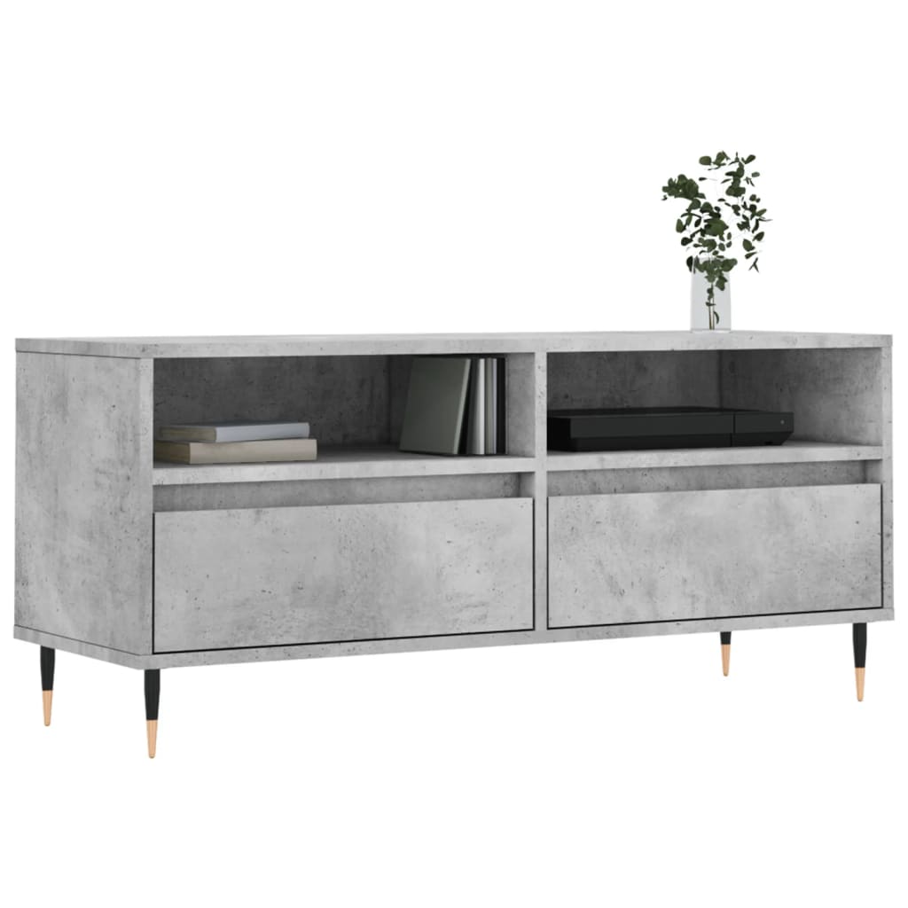 vidaXL betonszürke szerelt fa TV-szekrény 100x34,5x44,5 cm