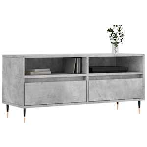 TV skříňka betonově šedá 100 x 34,5 x 44,5 cm kompozitní dřevo - obrázek 3
