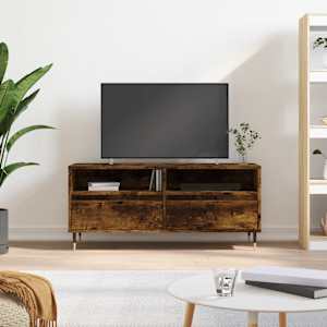 TV skříňka kouřový dub 100 x 34,5 x 44,5 cm kompozitní dřevo - obrázek 1