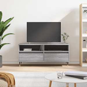 TV skříňka šedá sonoma 100 x 34,5 x 44,5 cm kompozitní dřevo - obrázek 1