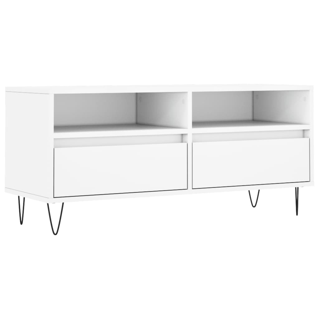 vidaXL TV skříňka bílá 100 x 34,5 x 44,5 cm kompozitní dřevo