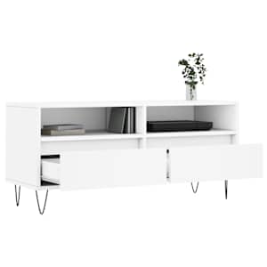 TV skříňka bílá 100 x 34,5 x 44,5 cm kompozitní dřevo - obrázek 4