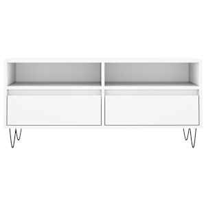 TV skříňka bílá 100 x 34,5 x 44,5 cm kompozitní dřevo - obrázek 5