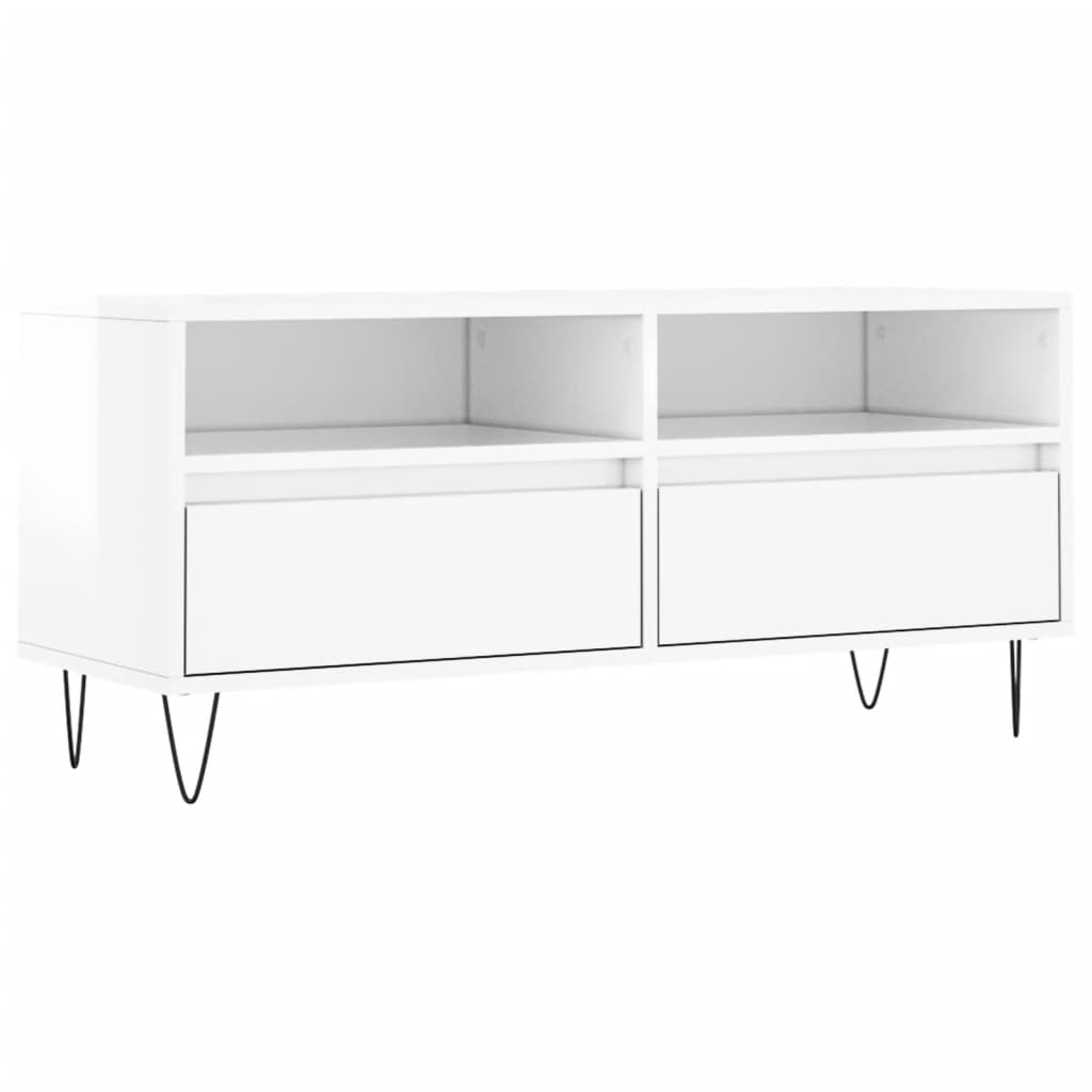 Thumbnail - vidaXL TV-Schrank Hochglanz-Weiß 100x34,5x44,5 cm Holzwerkstoff