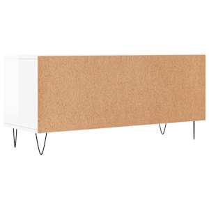 TV skříňka bílá vysoký lesk 100x34,5x44,5 cm kompozitní dřevo - obrázek 8