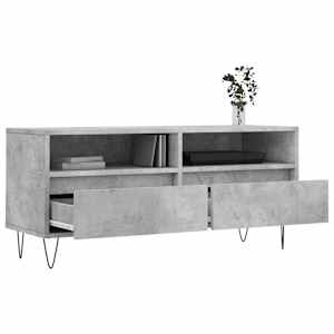 TV skříňka betonově šedá 100 x 34,5 x 44,5 cm kompozitní dřevo - obrázek 4