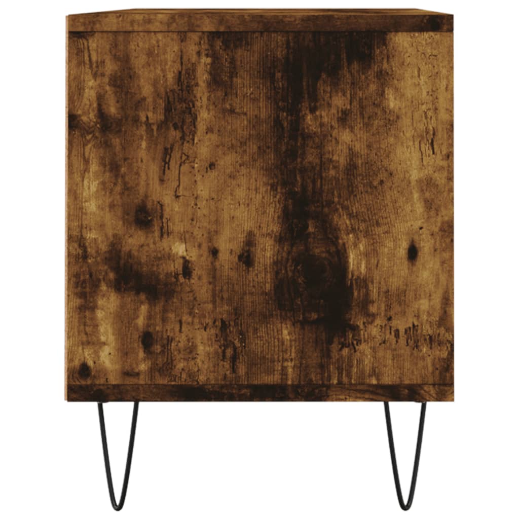 Füstös tölgyszínű szerelt fa TV-szekrény 100x34,5x44,5 cm 