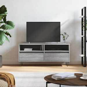TV skříňka šedá sonoma 100 x 34,5 x 44,5 cm kompozitní dřevo - obrázek 1