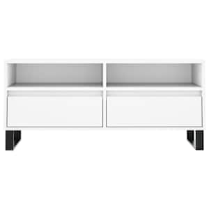 TV skříňka bílá 100 x 34,5 x 44,5 cm kompozitní dřevo - obrázek 5