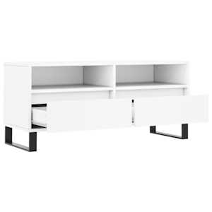 TV skříňka bílá 100 x 34,5 x 44,5 cm kompozitní dřevo - obrázek 6