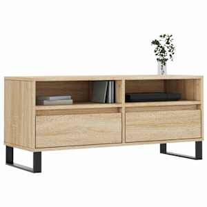 TV skříňka dub sonoma 100 x 34,5 x 44,5 cm kompozitní dřevo - obrázek 3