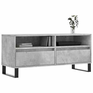 TV skříňka betonově šedá 100 x 34,5 x 44,5 cm kompozitní dřevo - obrázek 3