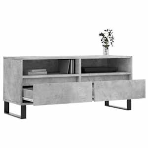 TV skříňka betonově šedá 100 x 34,5 x 44,5 cm kompozitní dřevo - obrázek 4