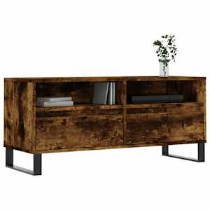 TV skříňka kouřový dub 100 x 34,5 x 44,5 cm kompozitní dřevo - obrázek 3