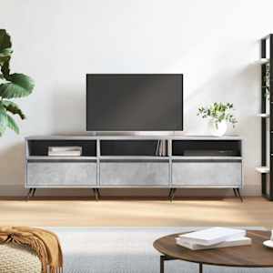 TV skříňka betonově šedá 150 x 30 x 44,5 cm kompozitní dřevo - obrázek 1