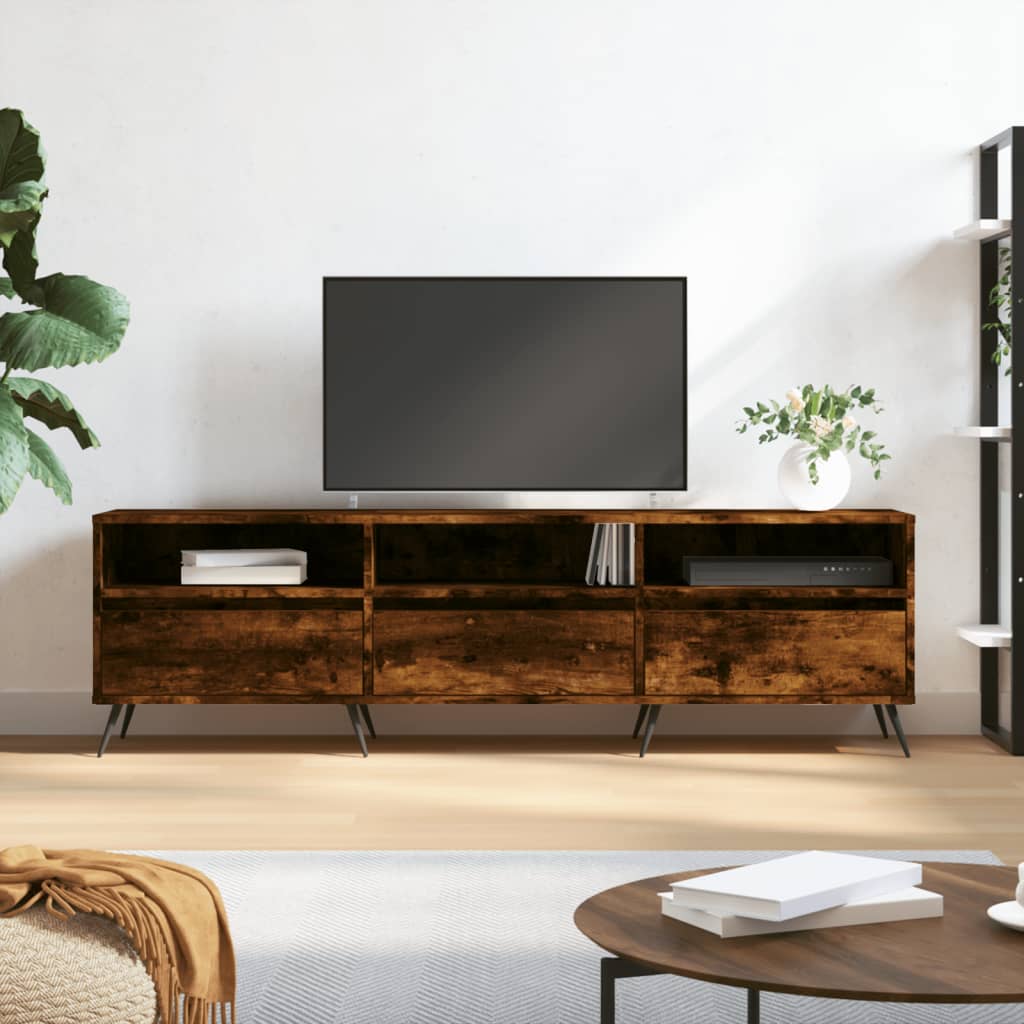 vidaXL TV-Schrank Räuchereiche 150x30x44,5 cm Holzwerkstoff