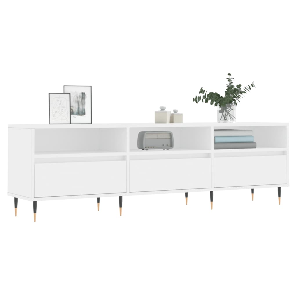 vidaXL Tv-meubel 150x30x44,5 cm bewerkt hout wit afbeelding
