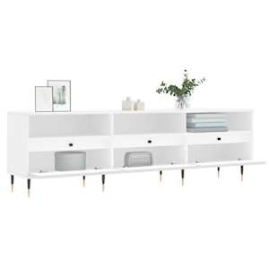 TV skříňka bílá 150 x 30 x 44,5 cm kompozitní dřevo - obrázek 4
