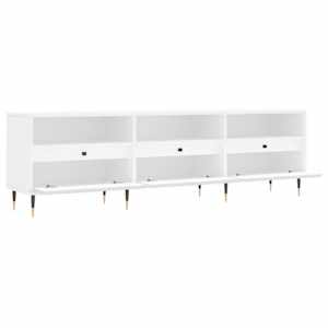 TV skříňka bílá 150 x 30 x 44,5 cm kompozitní dřevo - obrázek 6