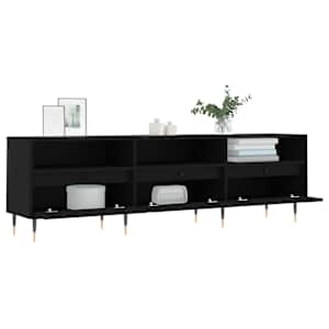 TV skříňka černá 150 x 30 x 44,5 cm kompozitní dřevo - obrázek 4